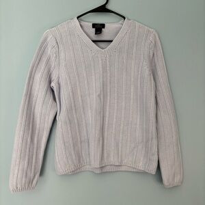 Brooks Brothers 346 Light Blue Supima Cotton Cable Knit Sweater Women Size Small